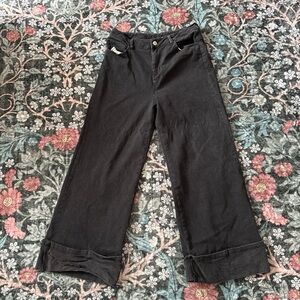 Entro Black Wide-Leg Trousers